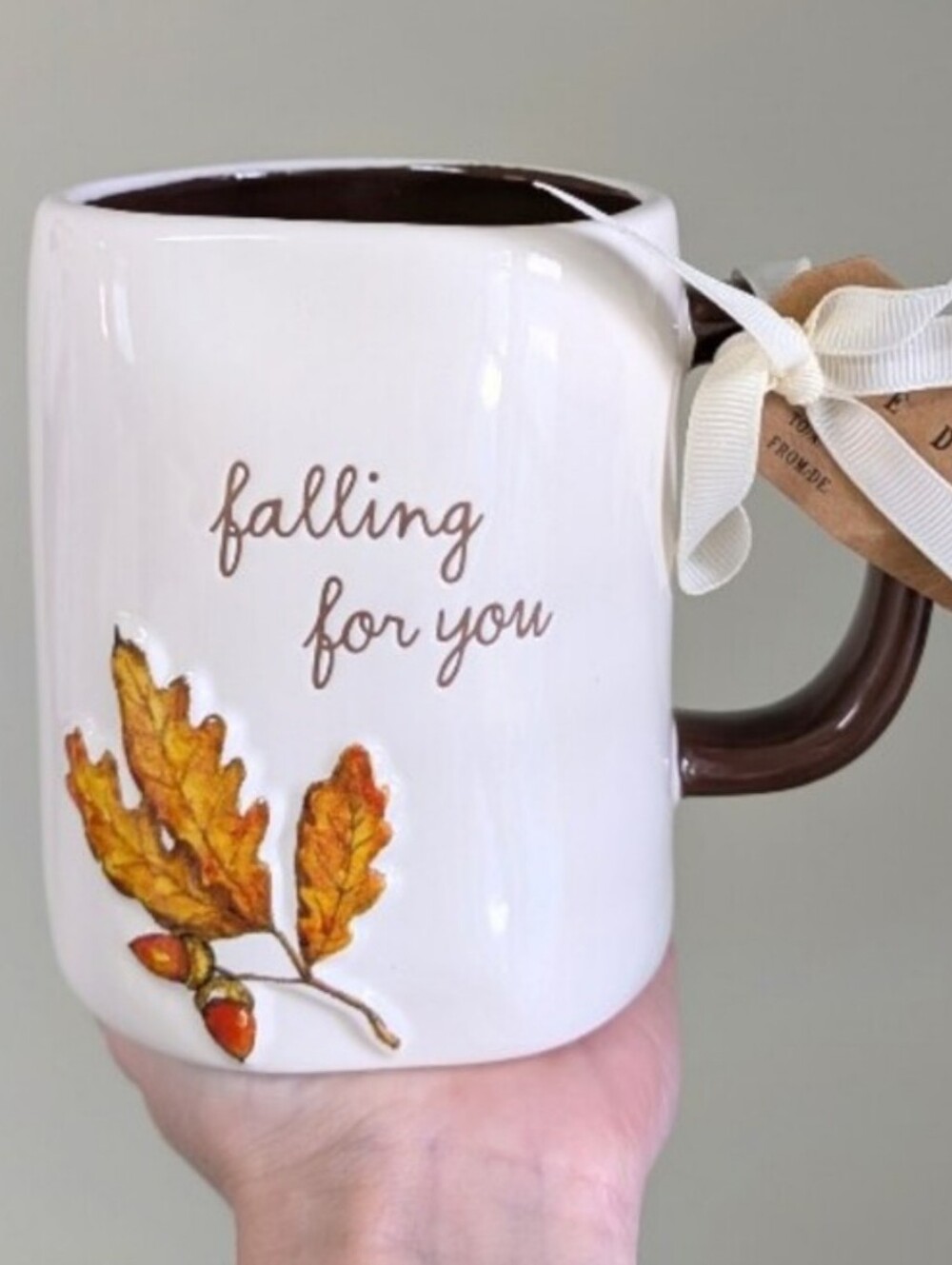 Rae Dunn FALLING FOR YOU Autumn Mug with Leaf Design 🍂